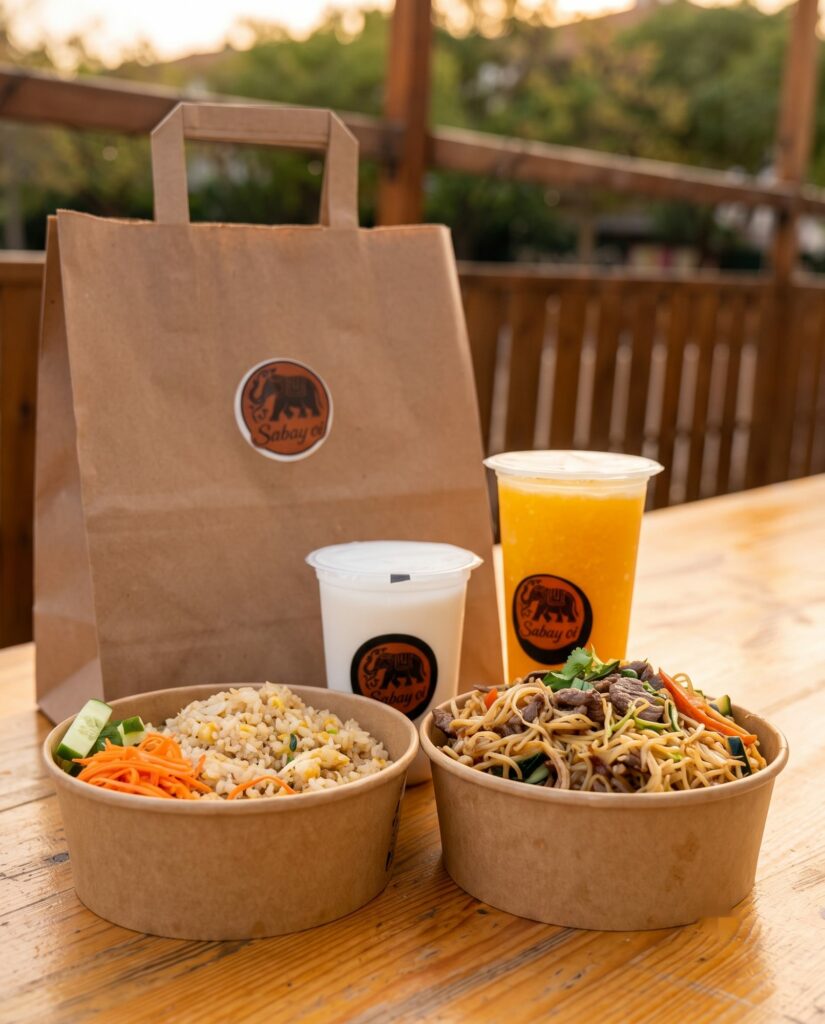 Menu nouille ou riz sauté à emporter 100% halal